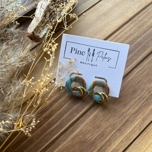 Faux Stone Circle studs