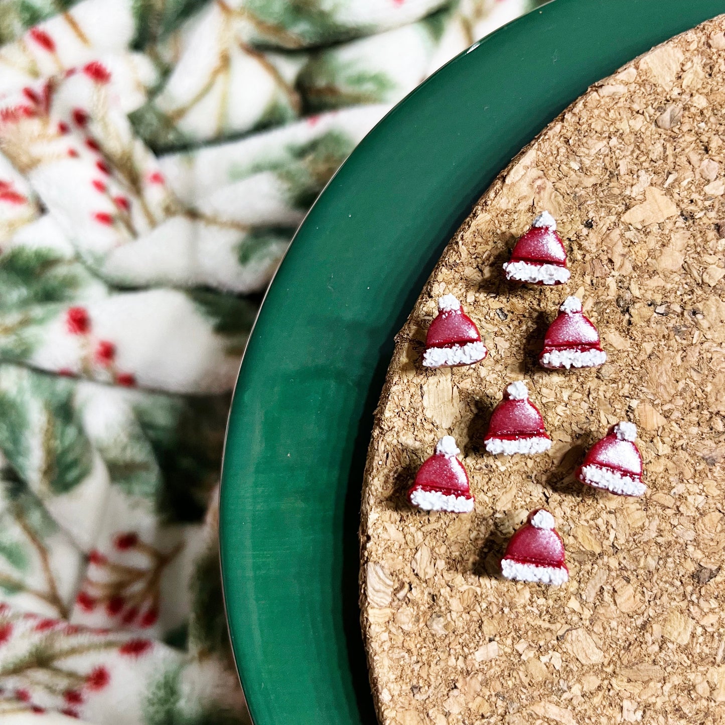 Santa Hat Studs