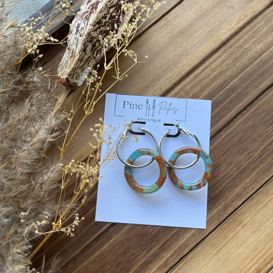 Faux Stone Hoops