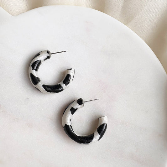 Cow print Hoops