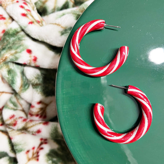 Candy Cane Holiday Hoops