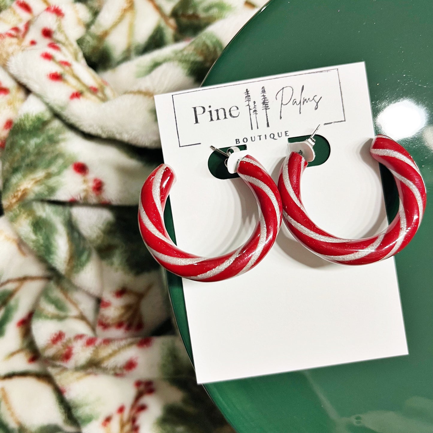 Candy Cane Holiday Hoops