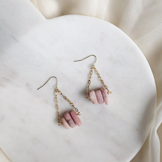 Pink Quartz Dangles